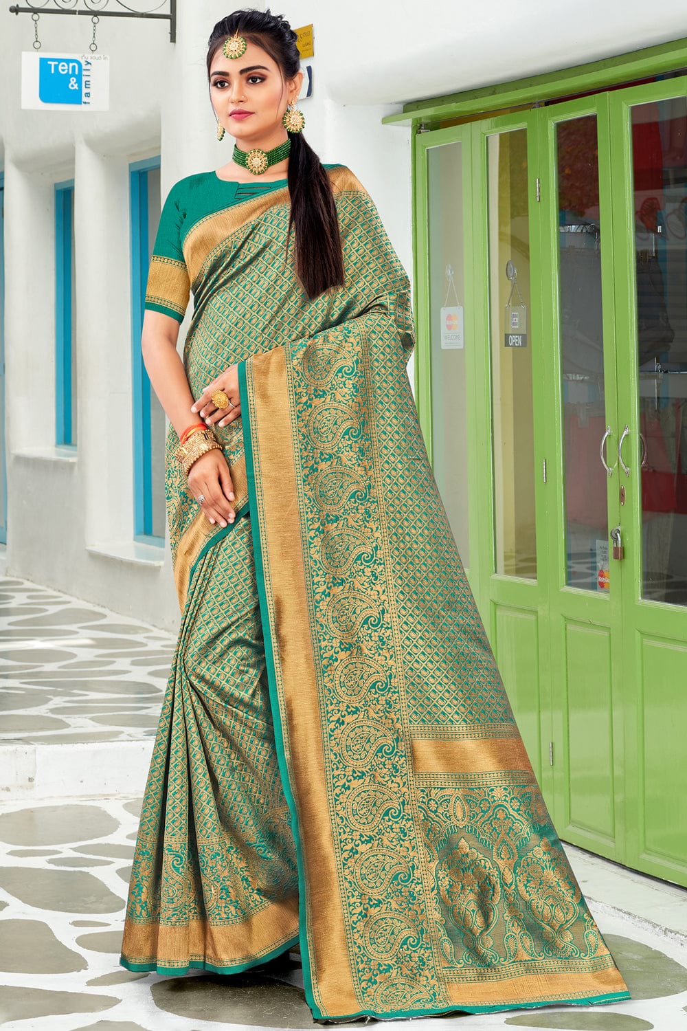 Buy Palladian Blue Banarasi Saree online-Karagiri – Karagiri Global