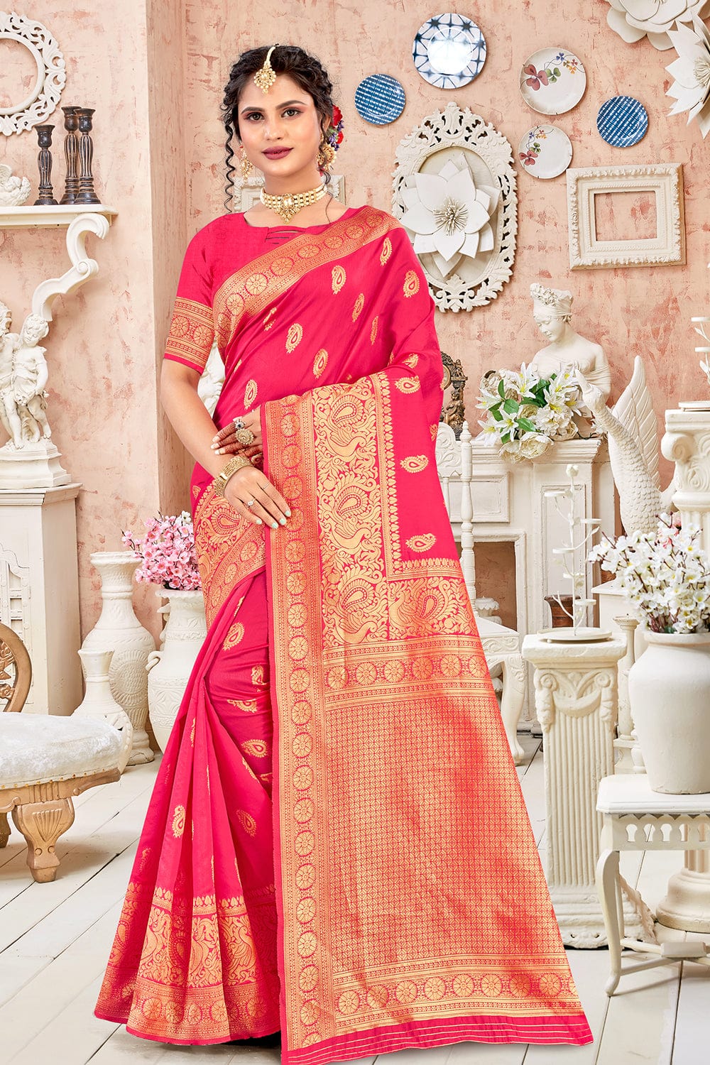 Buy Pure Banarasi Silk Saree Online at Parivar Ceremony