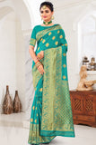 green banarasi saree