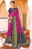 purple brasso saree