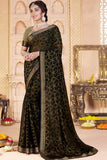 black brasso saree