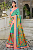 blue brasso saree