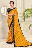 yellow saree