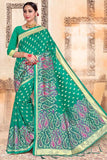 Sea Green Chanderi Saree