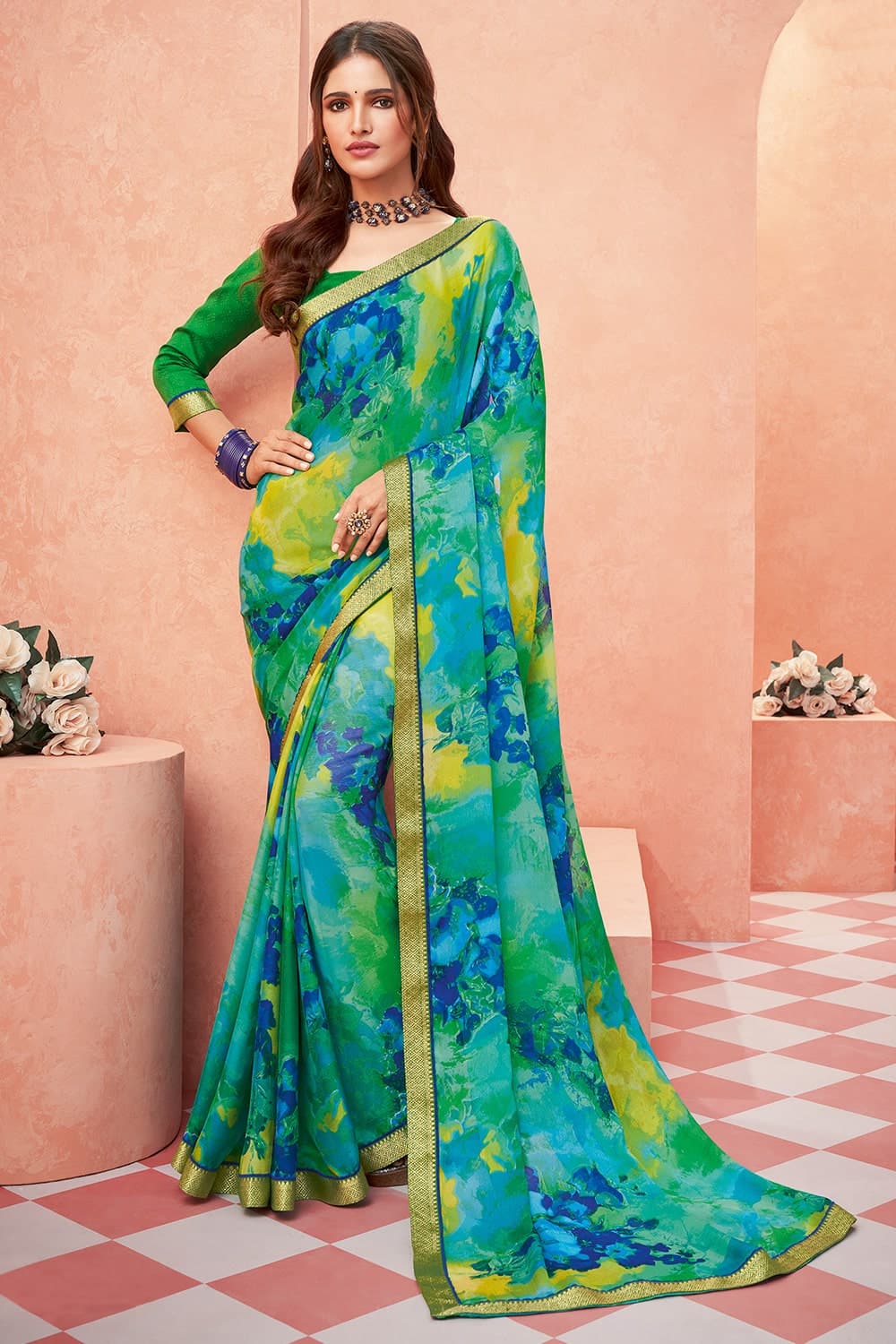 chiffon saree