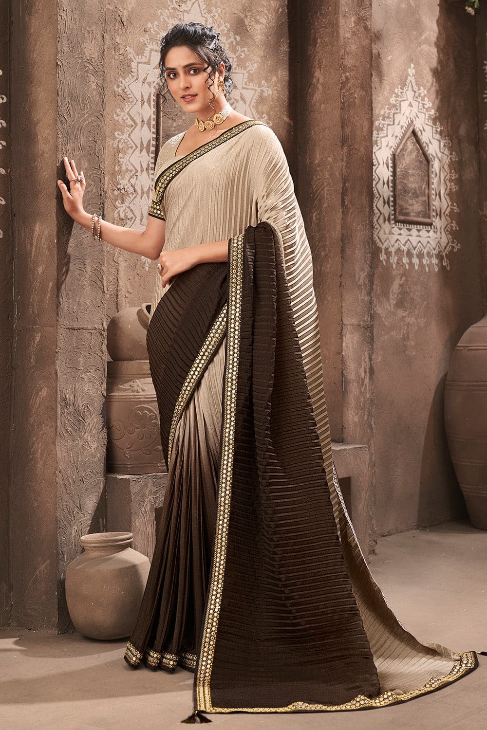 Discover more than 66 georgette chiffon sarees online latest