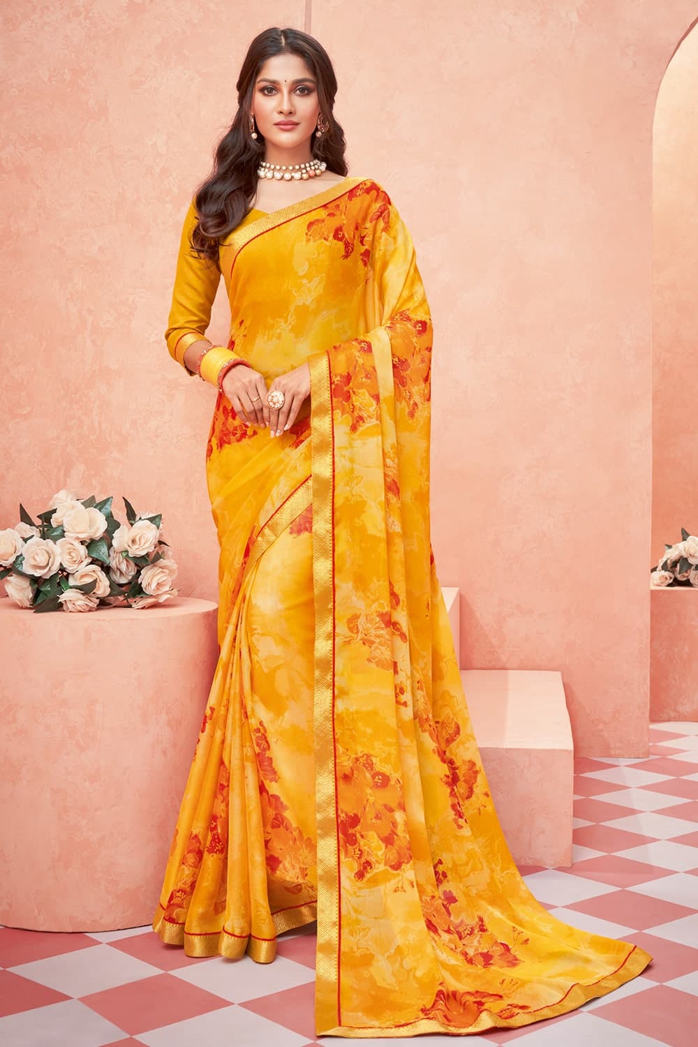 chiffon saree