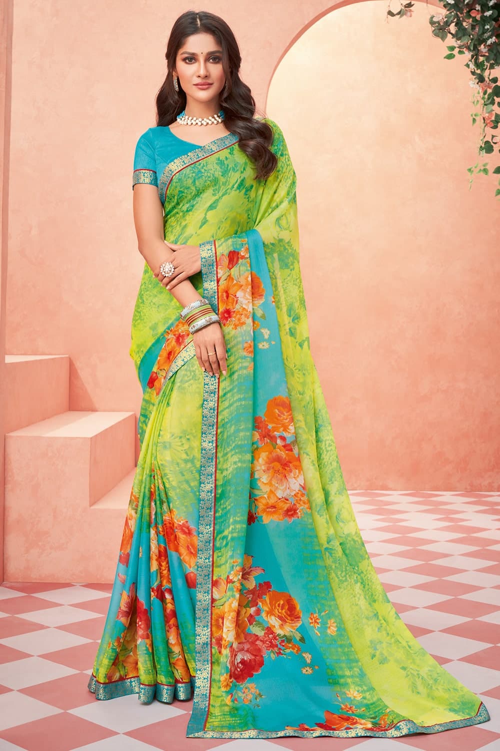 chiffon saree