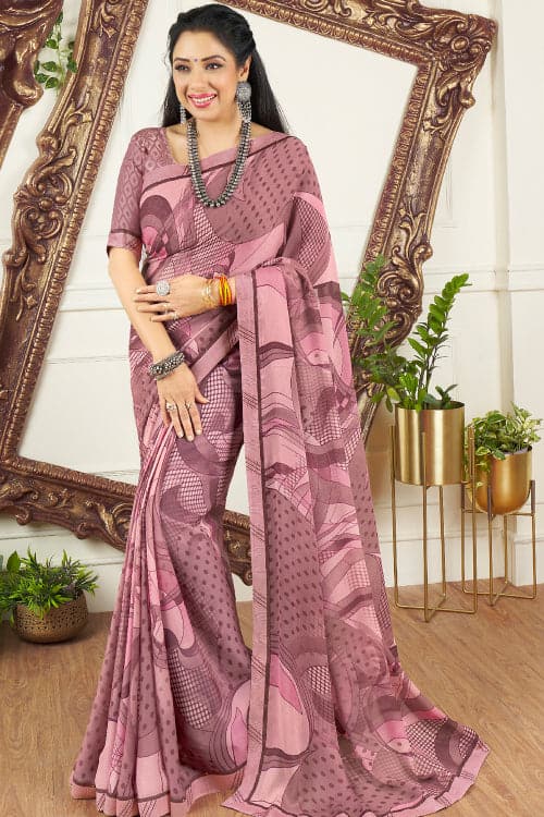 purple saree