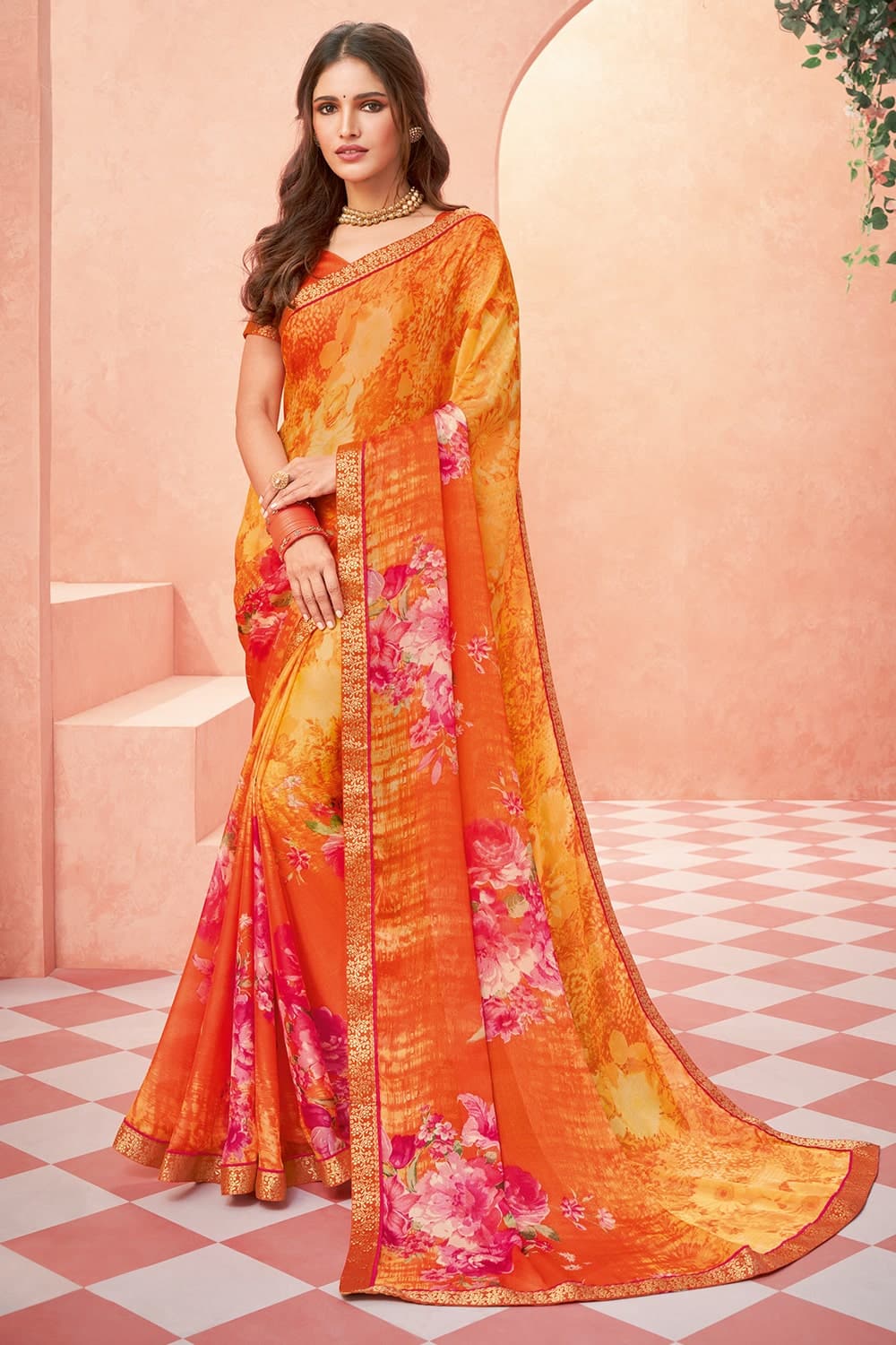 chiffon saree