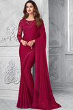 maroon saree