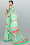 Mint Green Chiffon Saree