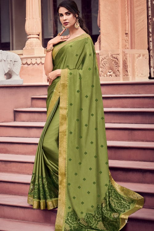 green saree