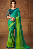 multicolour chiffon saree