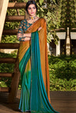 multicolour chiffon saree