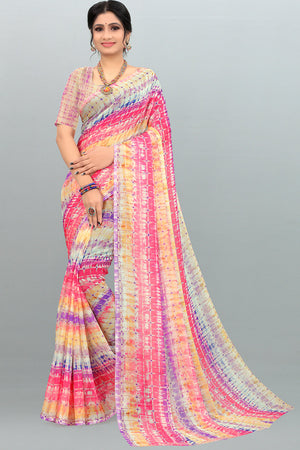 Buy Pure Chiffon Sarees Online USA | Chiffon Sarees | Chiro's By Jigyasa