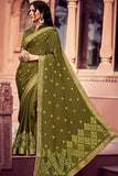 green saree