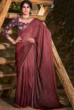 purple chiffon saree