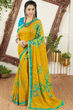 yellow saree