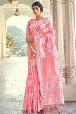 Chikankari Saree French Rose Pink Chikankari Saree saree online