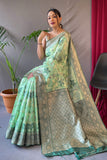 cotton linen saree