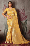 yellow cotton saree