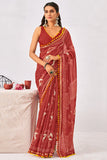 brown cotton saree