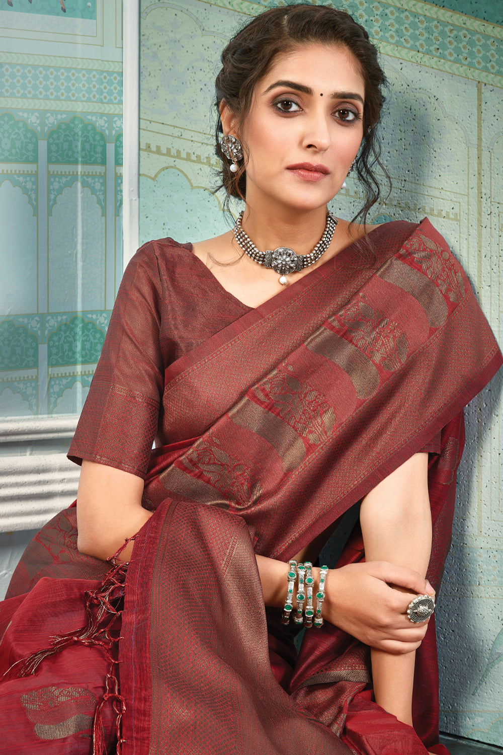 Buy Cotton Silk Kota Printed Sari for Women Online at Fabindia | 10513837