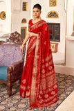 red cotton saree
