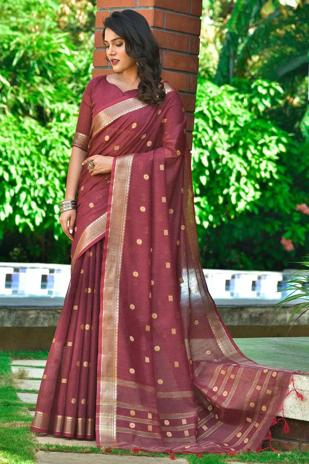 Lakshadeepam Kanchi Handloom Silk Cotton Saree PC6037 Worldwide Ship –  Parijat Collections