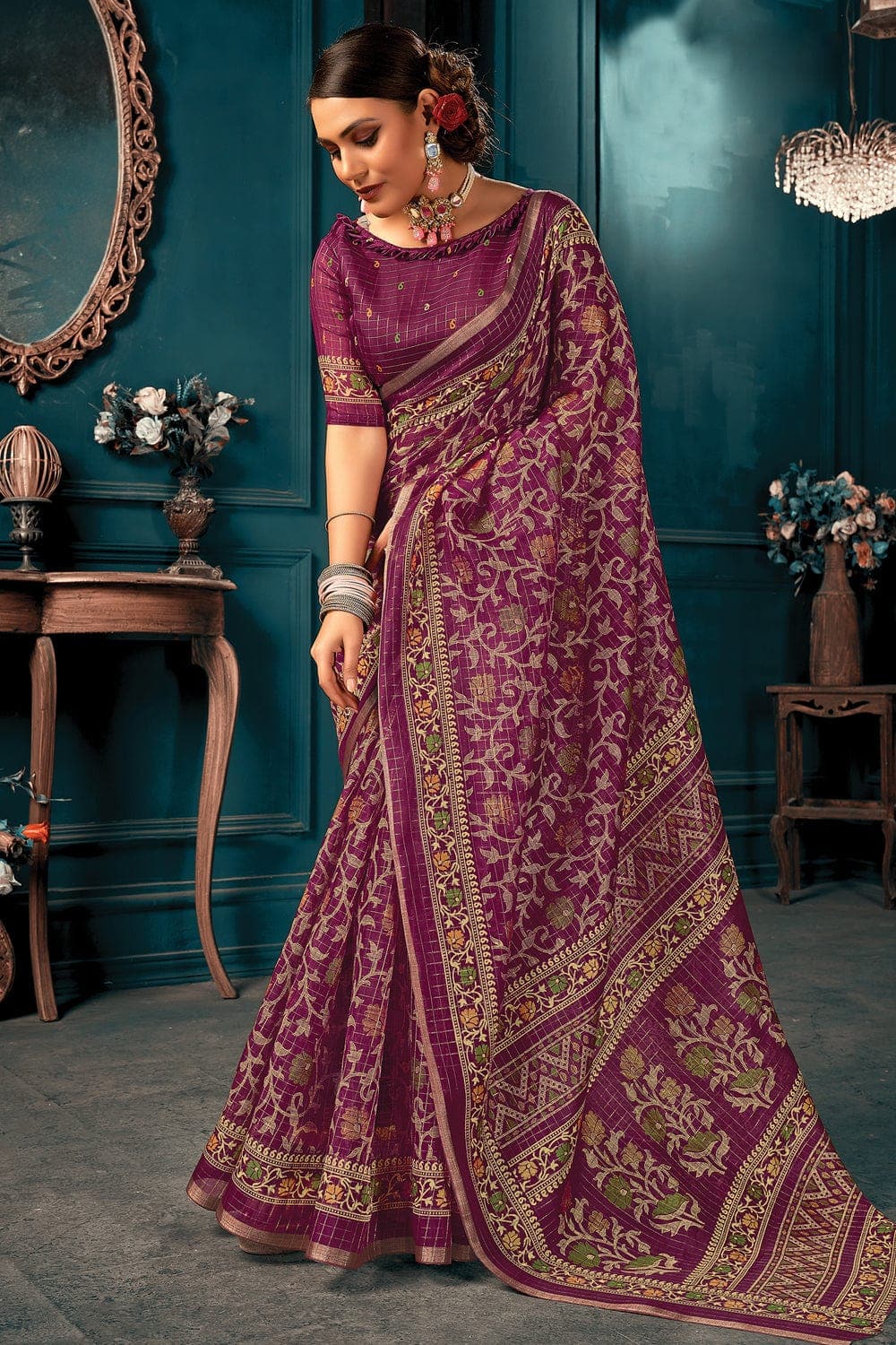 Cotton Saree Imperial Purple Cotton Saree saree online