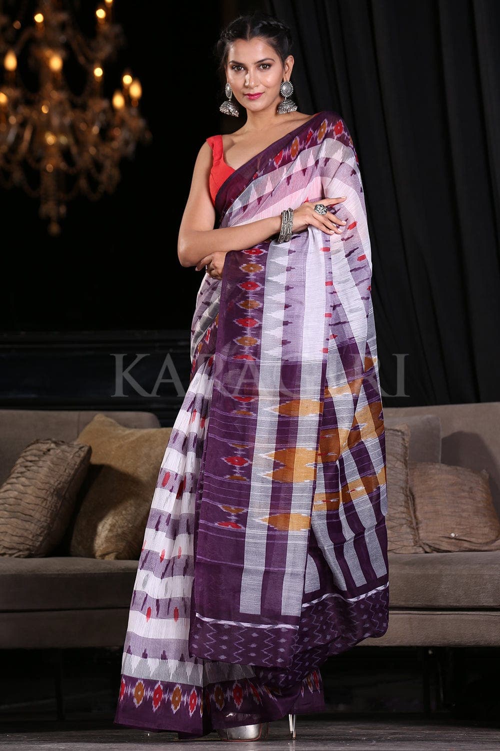 Cotton Saree Indigo Purple Cotton Saree saree online