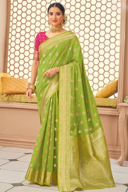 green saree