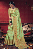 cotton saree, green saree