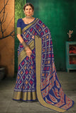 blue cotton saree