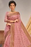 pink cotton saree