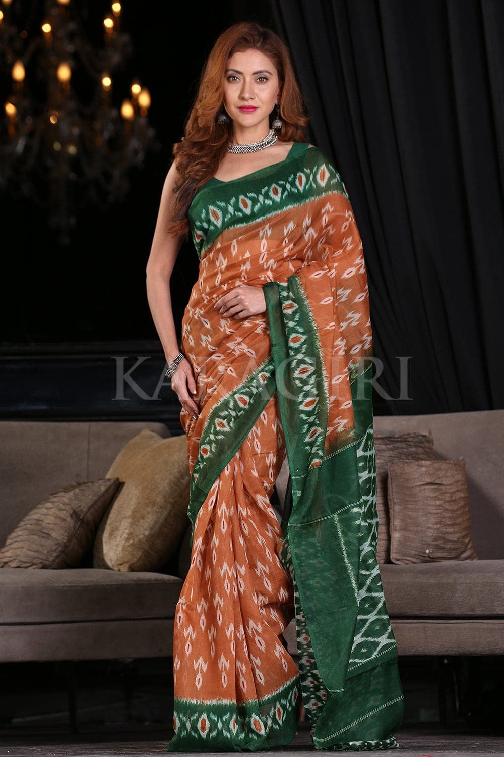 Cotton Saree Russet Brown Cotton Saree saree online