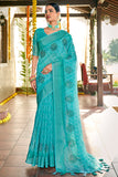 blue cotton saree