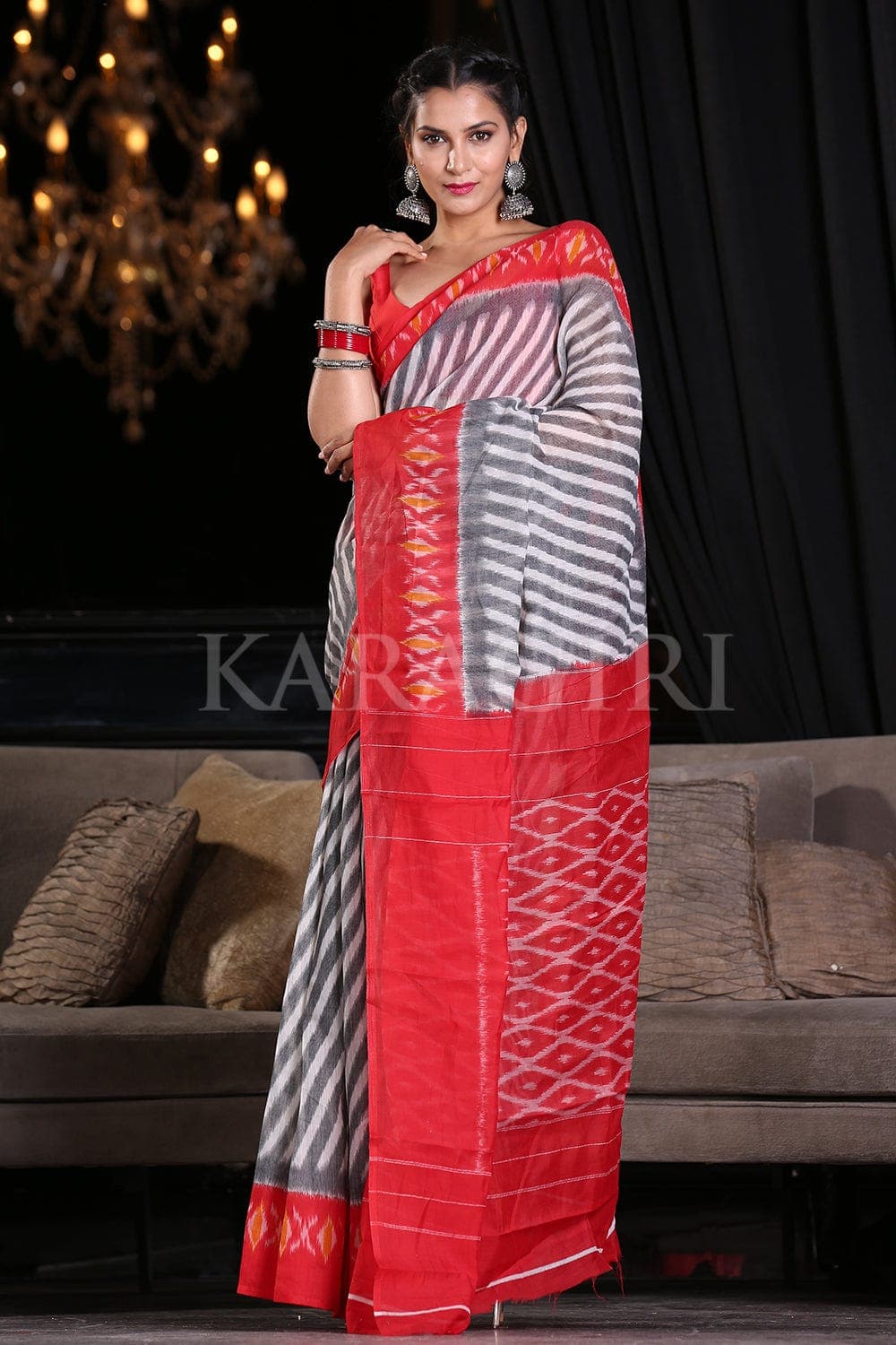 Cotton Saree Steel Grey Cotton Saree saree online