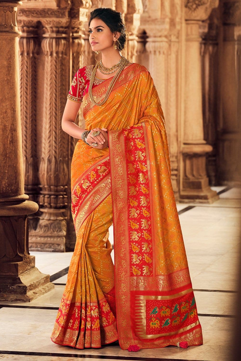 Kanjivaram Silk Saree – Shop@DVIJA