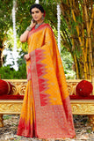 Designer Banarasi Saree Marigold Orange Designer Banarasi Saree saree online