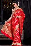 Designer Banarasi Saree Red Designer Banarasi Saree saree online
