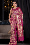 Designer Banarasi Saree Sangria Purple Designer Banarasi Saree saree online