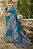 Designer Banarasi Saree Sapphire Blue Designer Banarasi Saree saree online