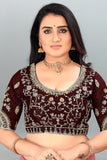 maroon designer blouse 