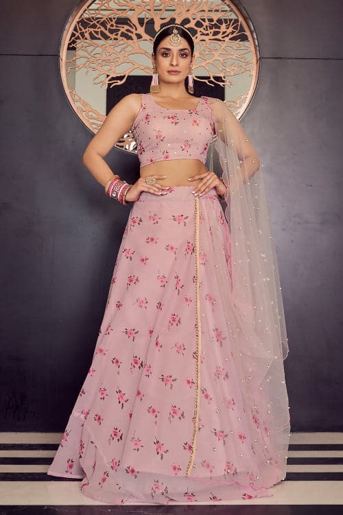 pink lehenga for wedding