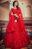 Designer Lehenga Currant Red Designer Lehenga saree online