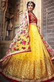 Designer Lehenga Marigold Yellow Designer Lehenga saree online