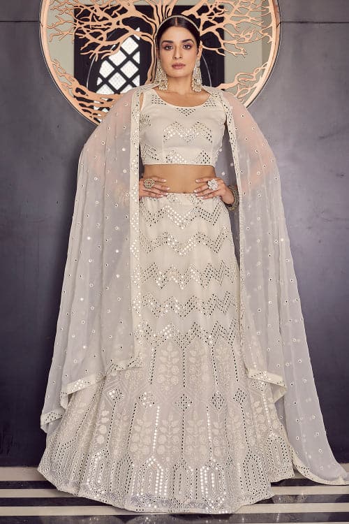 white lehenga for wedding