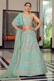 blue lehenga choli